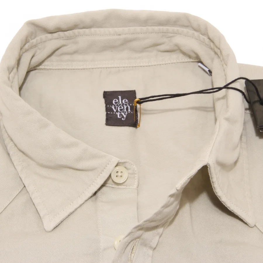 0634P camicia manica lunga ELEVENTY beige camicia uomo shirt men