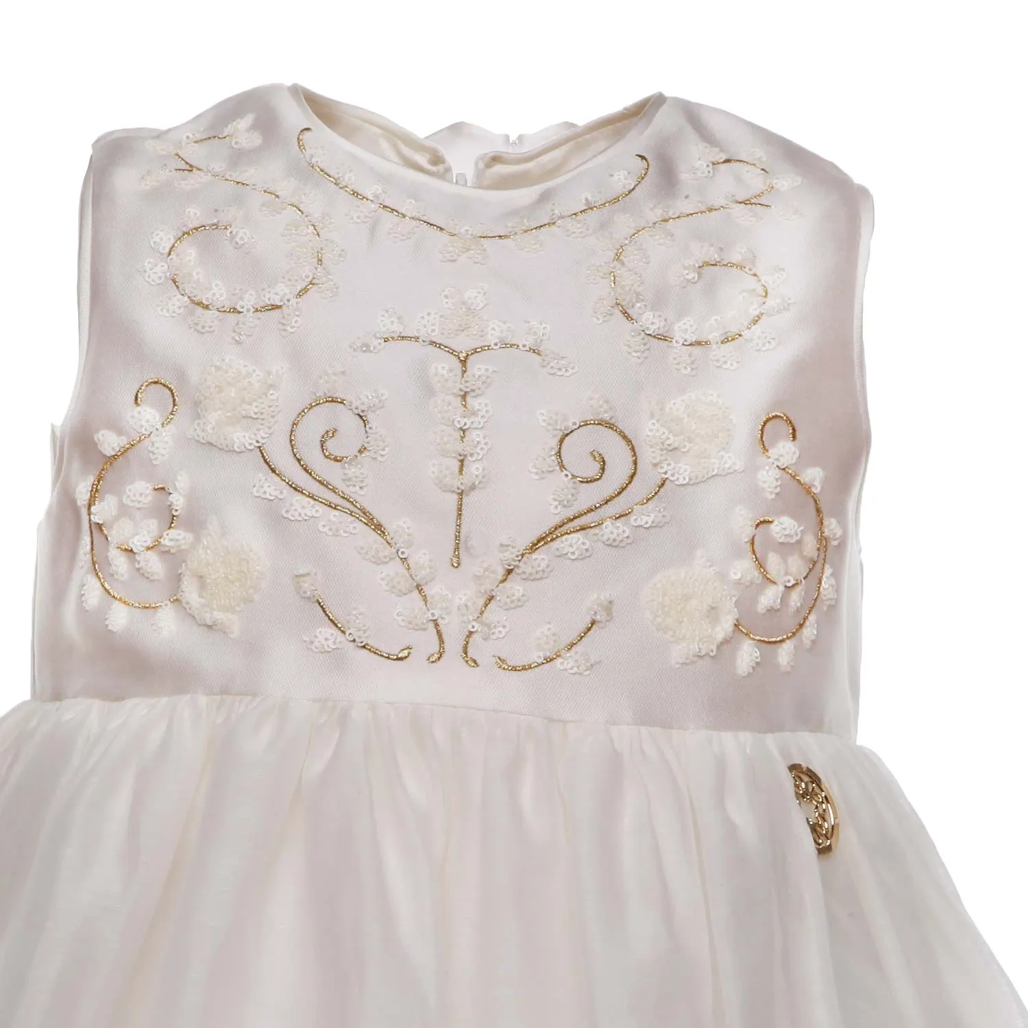 Abito Battesimo Bianco Caldo E Oro