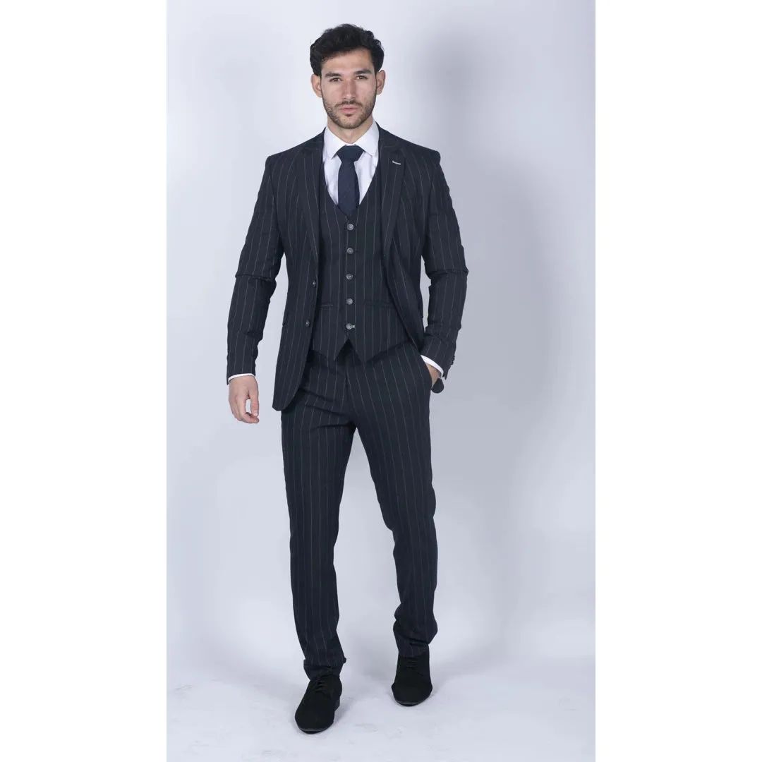 Abito Formale da Uomo 3 Pezzi Gessati stile Classico Vintage Gatsby anni 1920s