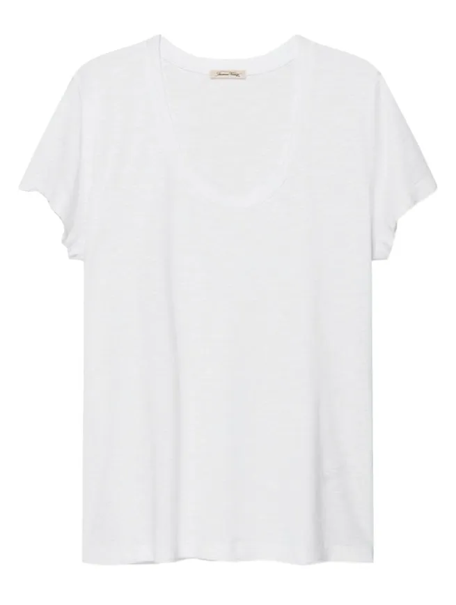  AMERICAN VINTAGE   JACKSONVILLE - T-shirt scollo a U taglio dritto | Bianco