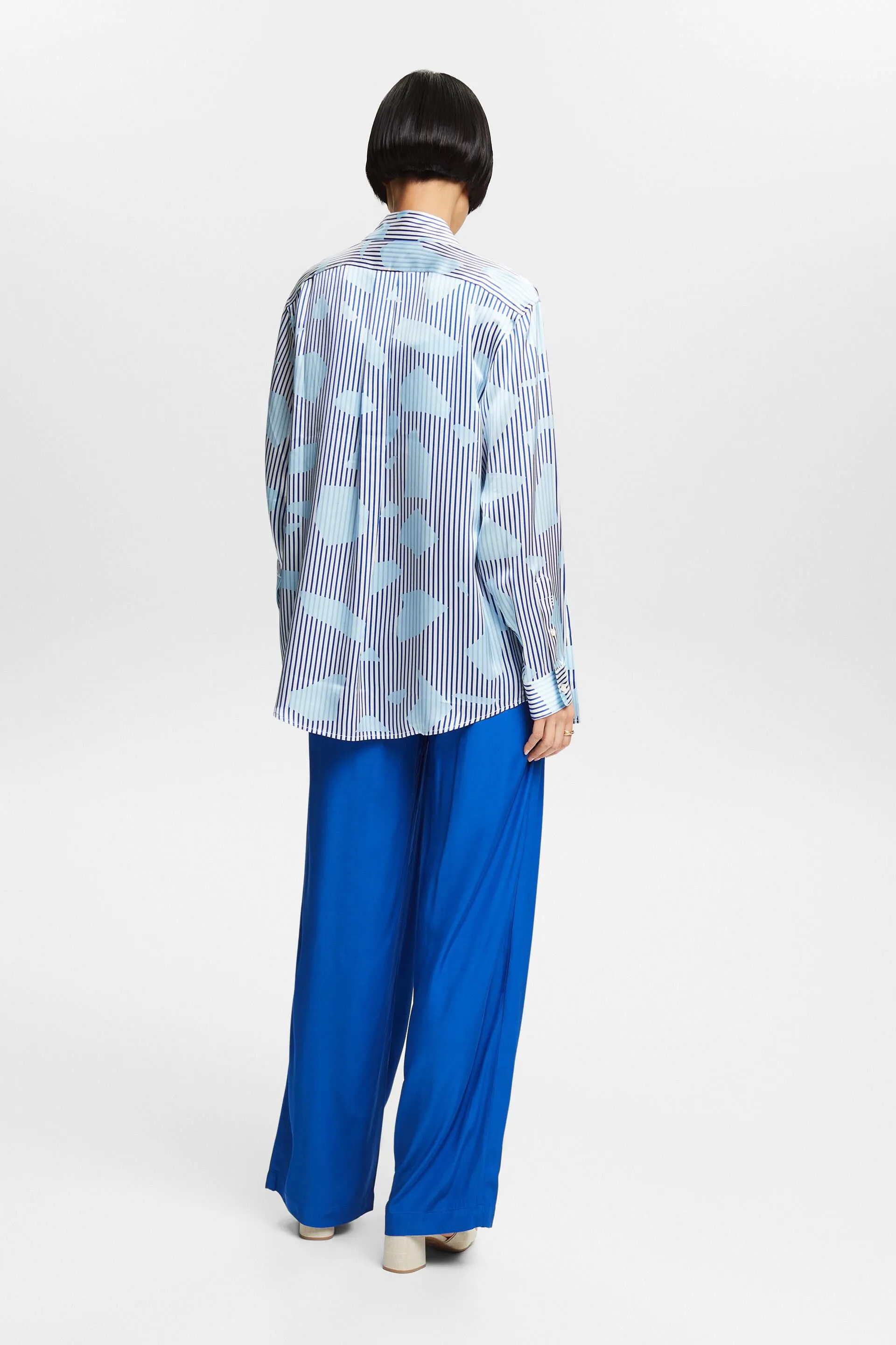 Ampi pantaloni da infilare in twill