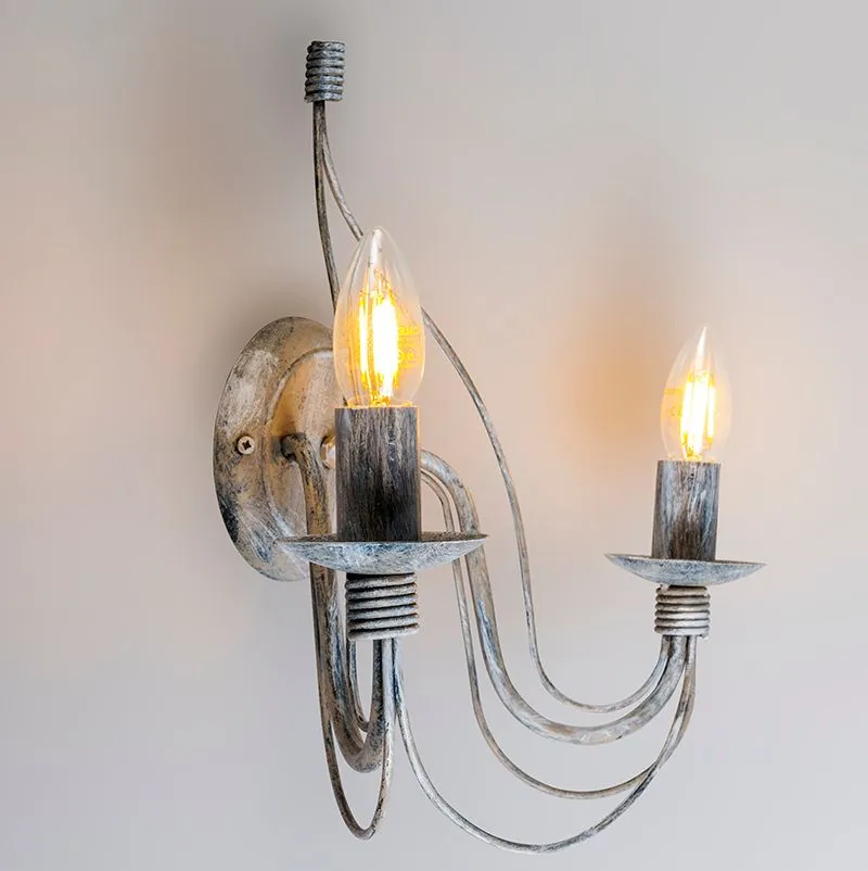 Applique torcia 'Branco 2' industriale grigio/metallo - adatto per LED / interno