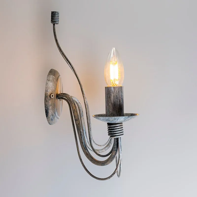 Applique torcia 'Branco 2' industriale grigio/metallo - adatto per LED / interno