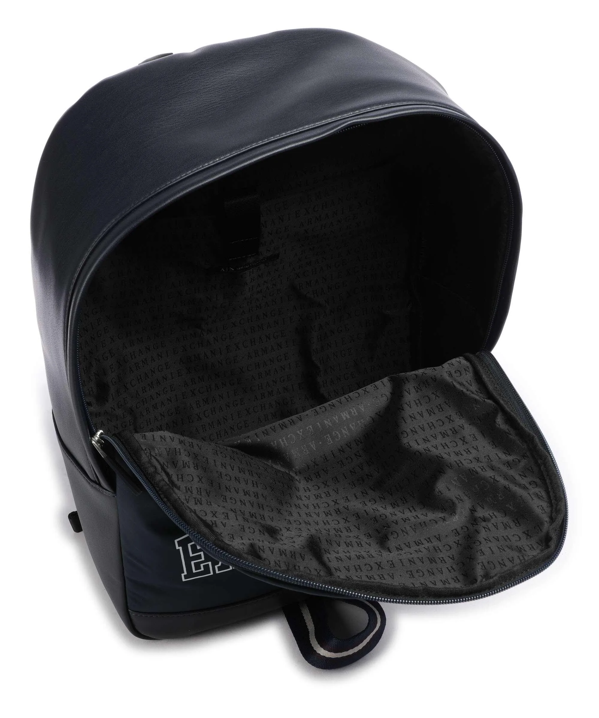  Armani Exchange Zaino 15″ poliestere, pelle sintetica blu scuro  