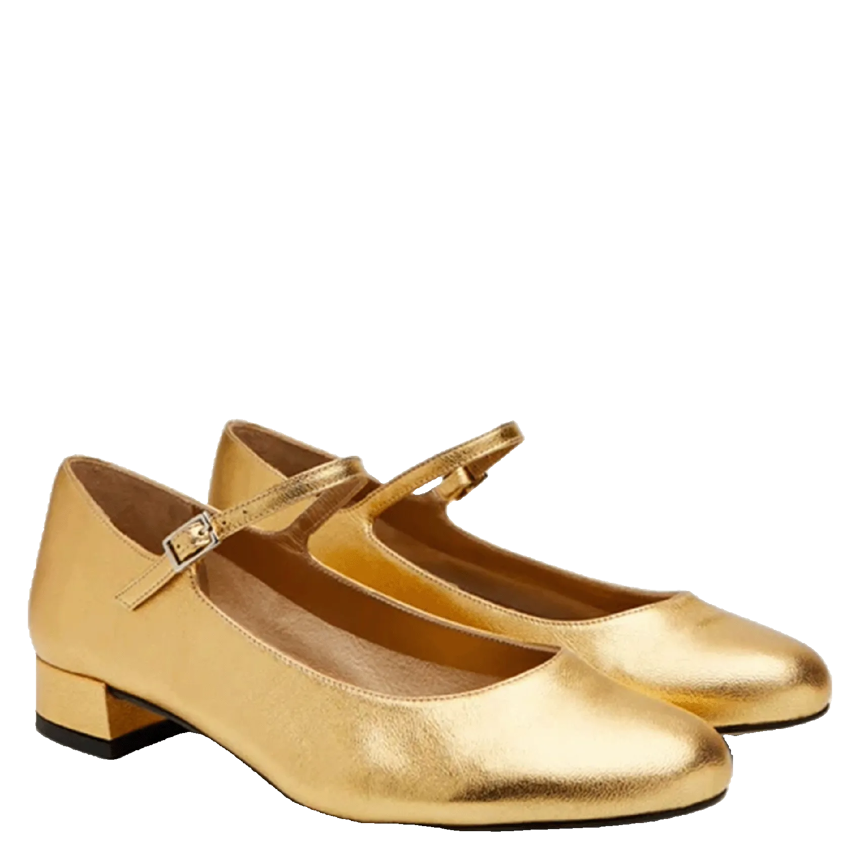  AUGUSTA   EMILIA - Ballerine lucide in pelle | Dorato