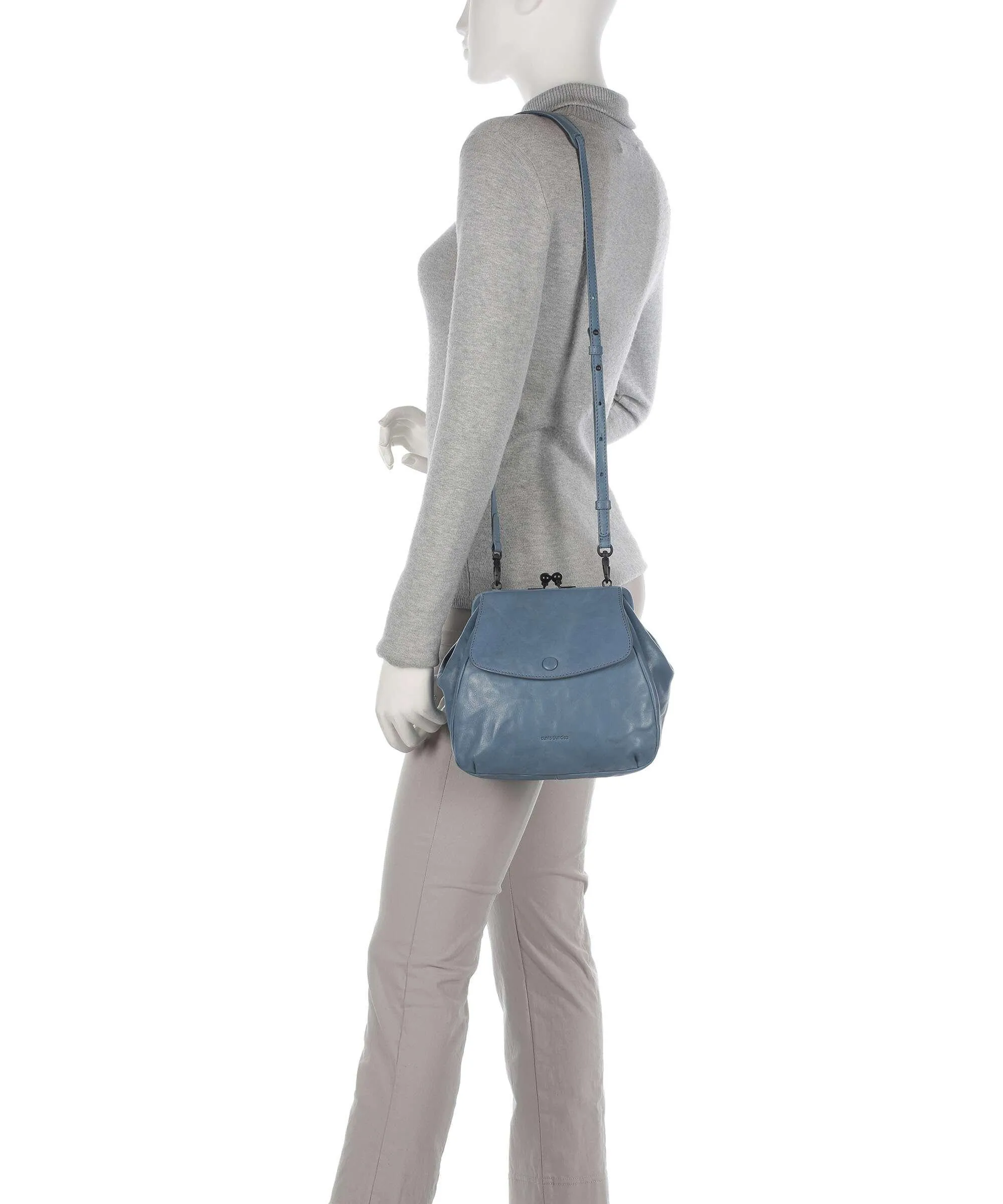  Aunts & Uncles Grandma's Luxury Club Mrs. Cake Pop Borsa a tracolla pelle di vacchetta finemente grana blu-grigio  