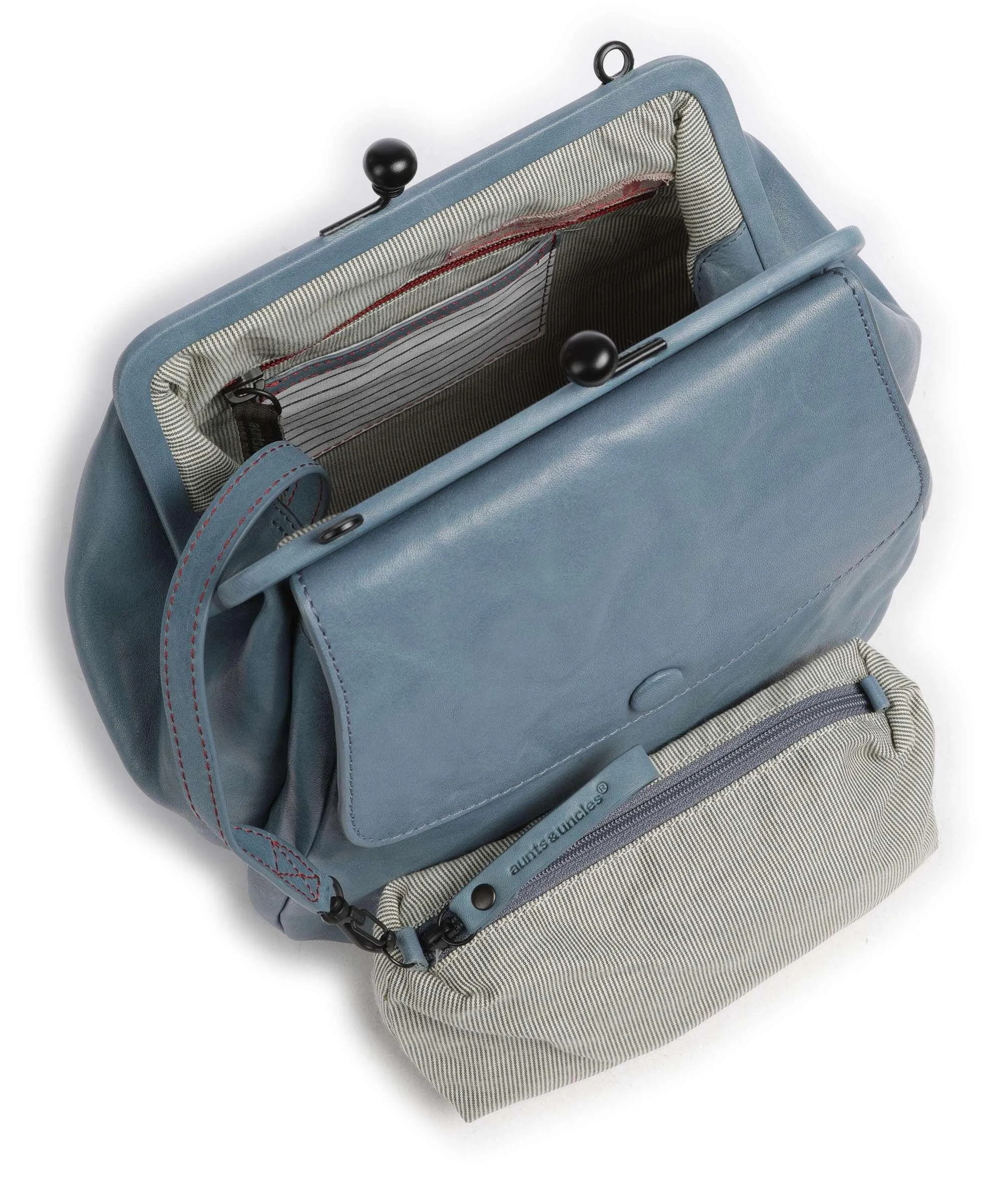  Aunts & Uncles Grandma's Luxury Club Mrs. Cake Pop Borsa a tracolla pelle di vacchetta finemente grana blu-grigio  