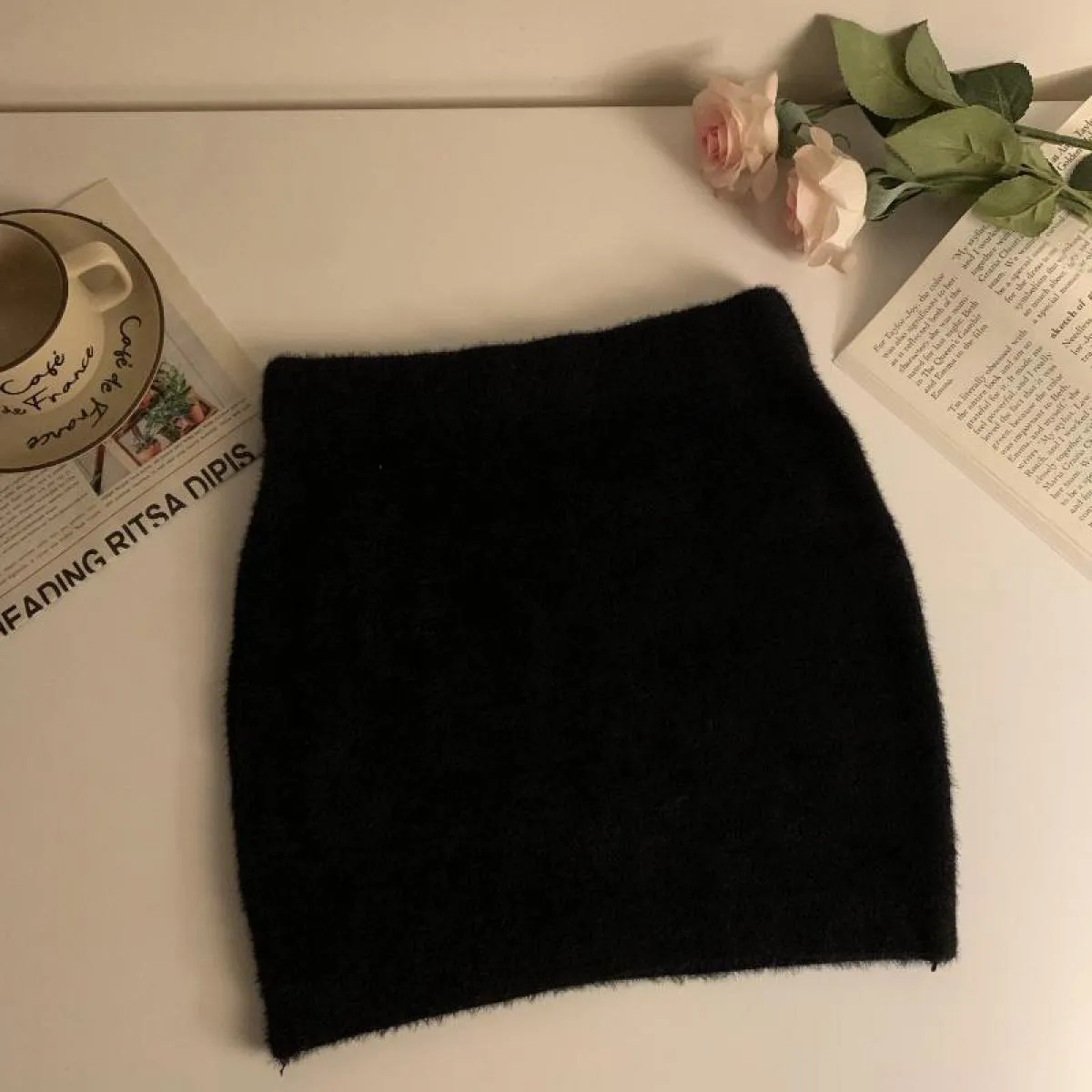 Autunno caldo mini gonne donna slim dolce adorabile streetwear vita alta accogliente semplice tutto abbinato caldo ins popolare