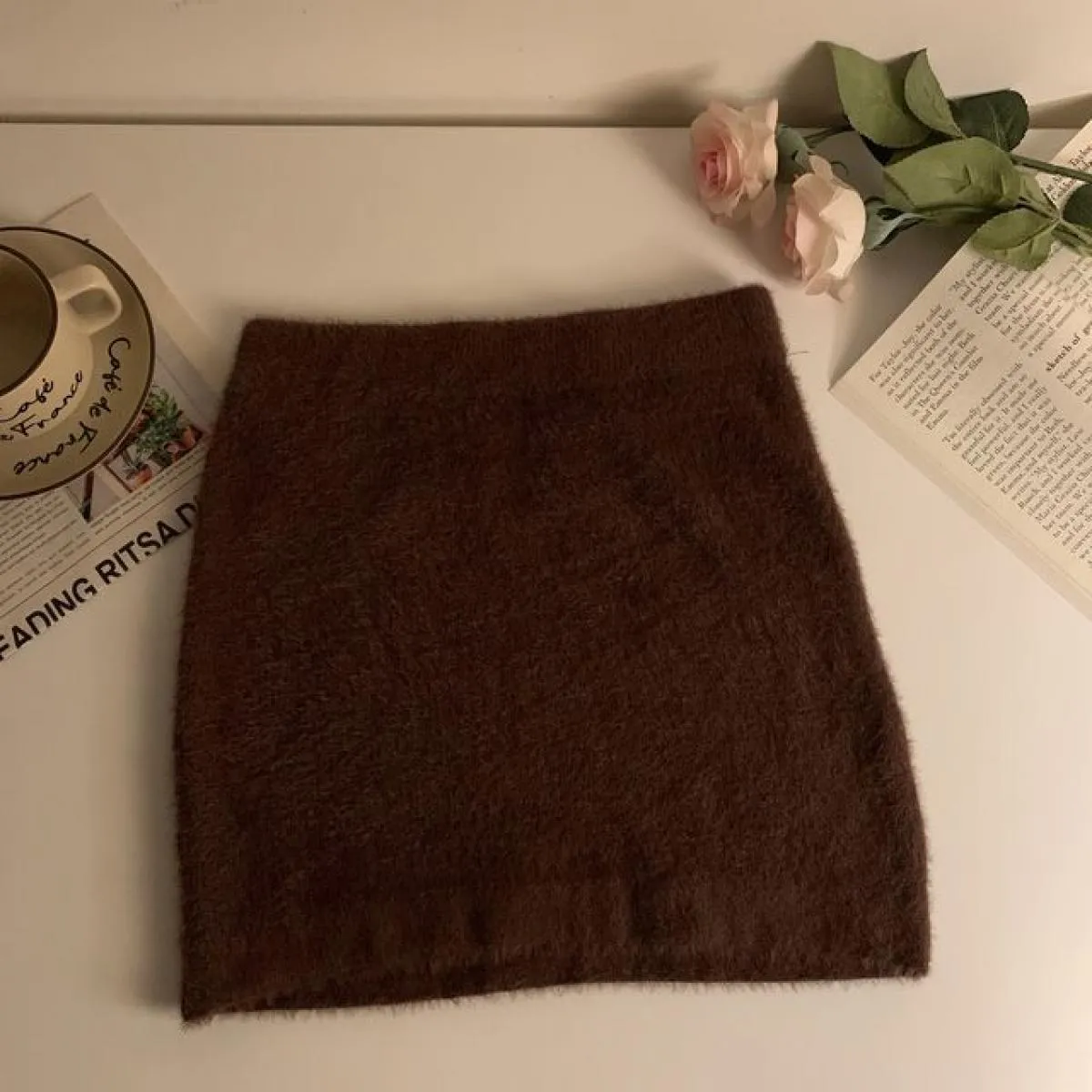 Autunno caldo mini gonne donna slim dolce adorabile streetwear vita alta accogliente semplice tutto abbinato caldo ins popolare