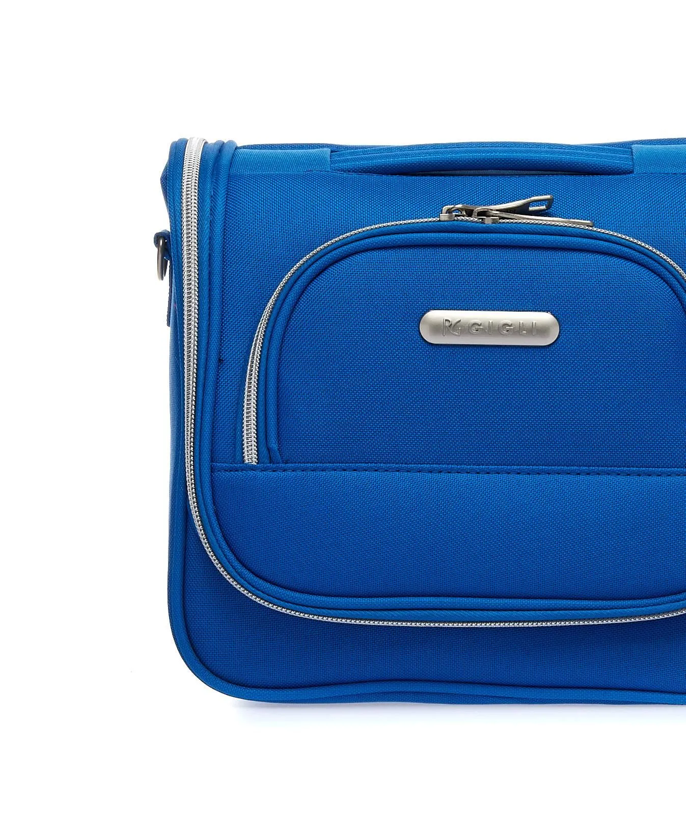 Beauty case blu misura media con zip