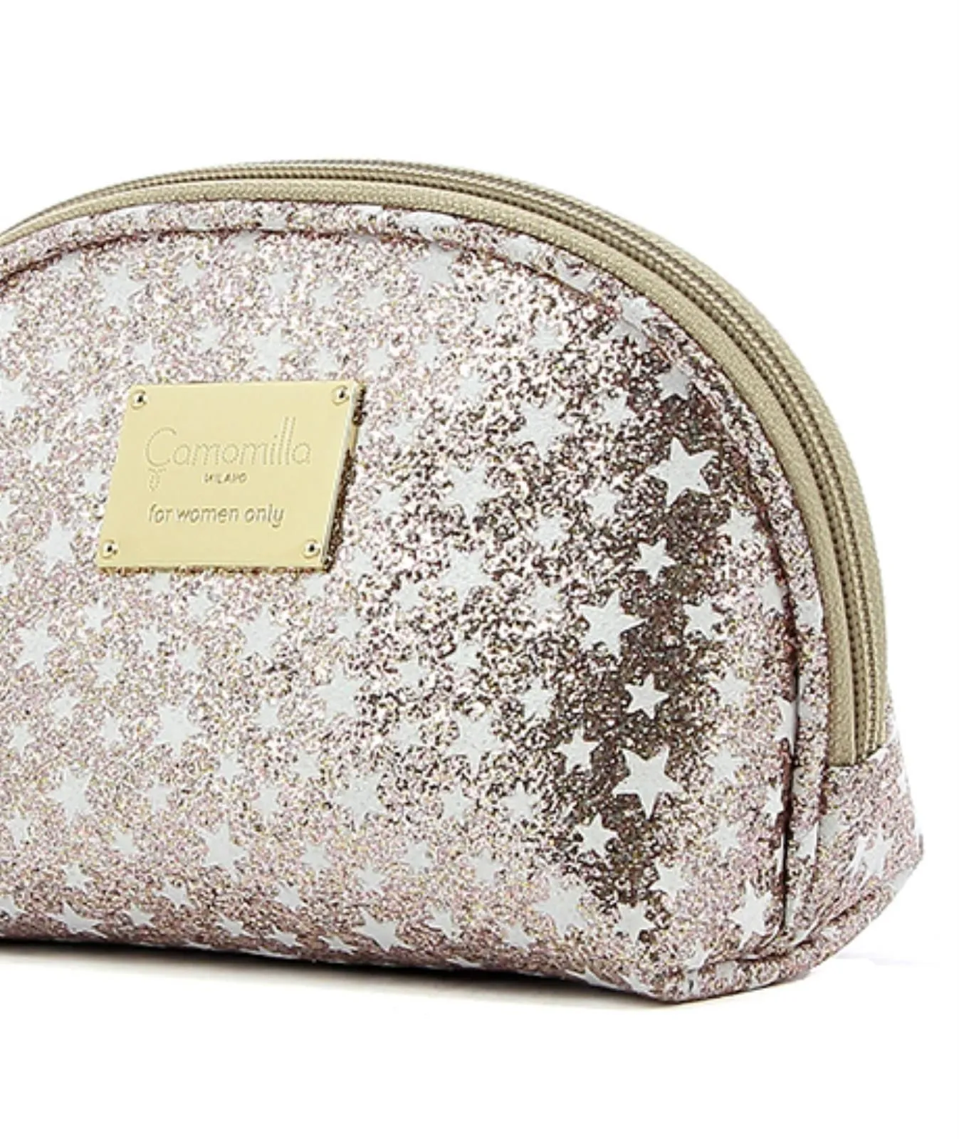 Beauty Case con glitter rosa e stelline