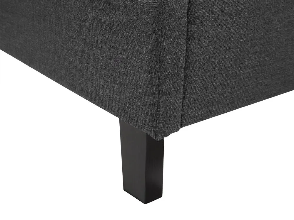 Bed Fabric MONTPELLIER 180 x 200 cm (EU Super King) LED White
