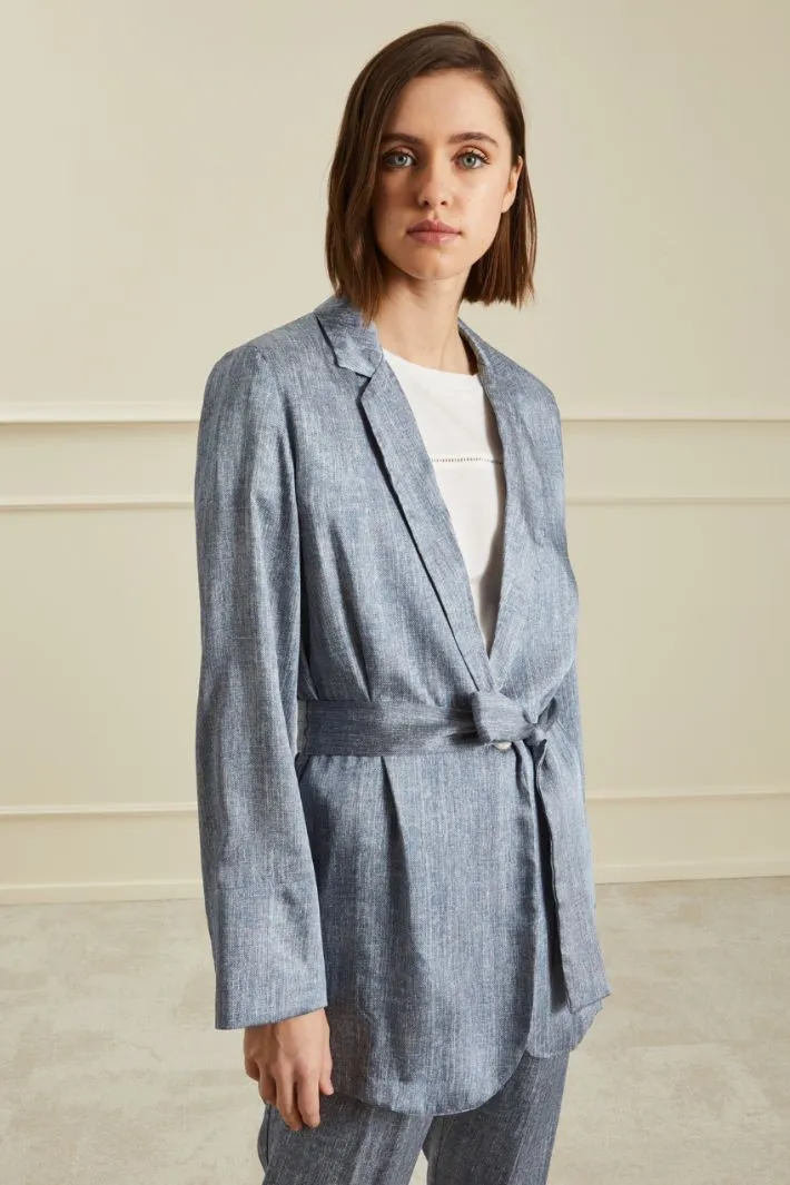 Blazer morbido in raso