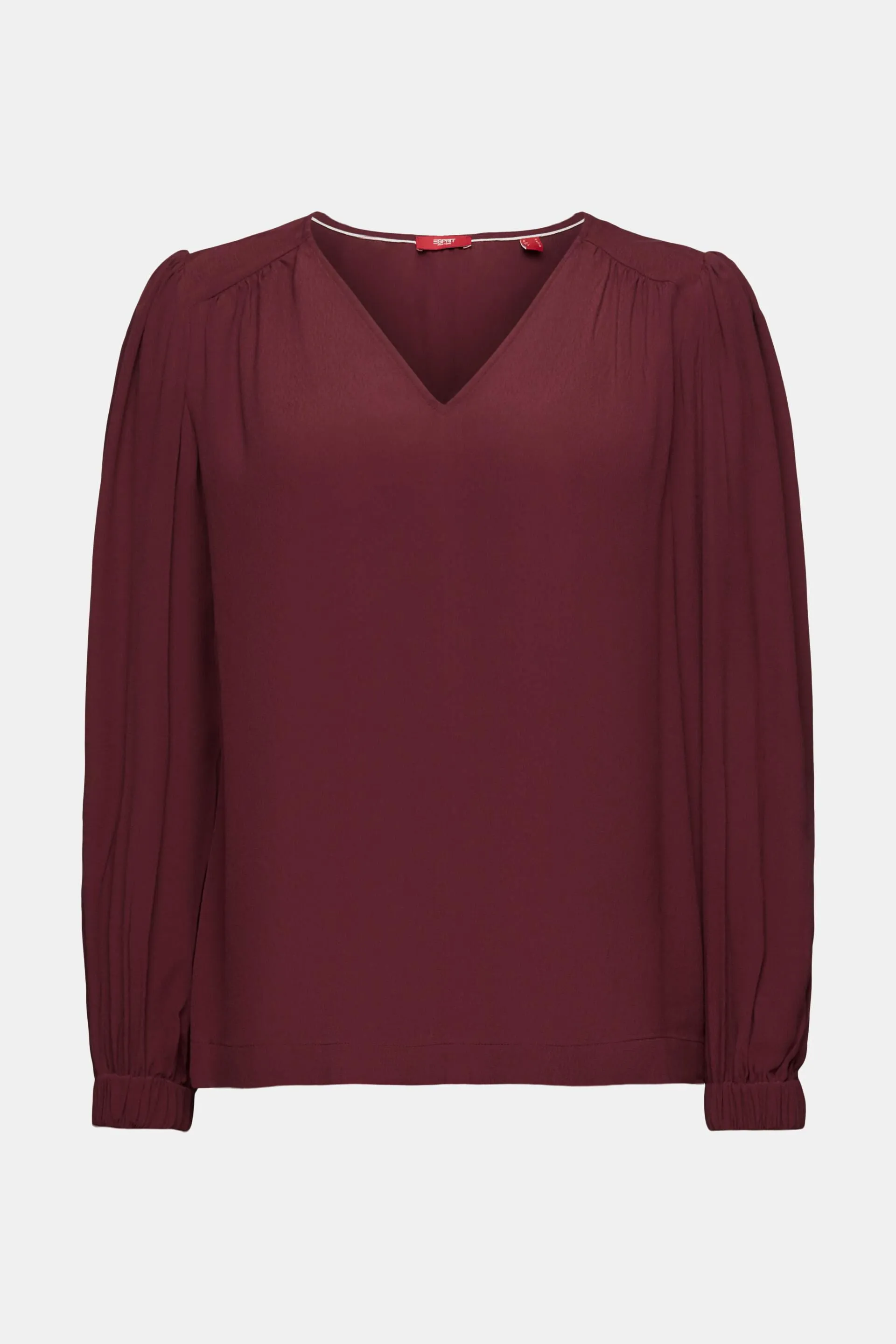 Blusa in chiffon con scollo a V