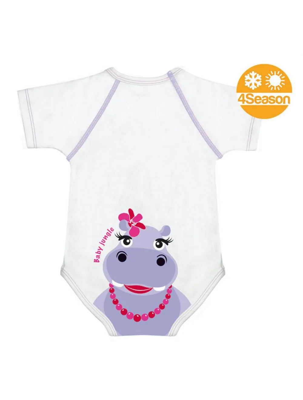  BODY TAGLIA UNICA 0-36 MESI PER NEONATO E BIMBO IN COTONE BIO 4SEASON JUNGLE - IPPODOLCE JBIMBI 