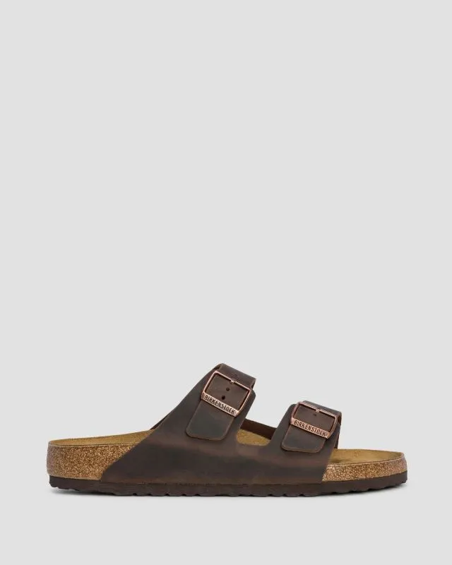 Brązowe klapki męskie Birkenstock Arizona Leoi Regular 52531-braun