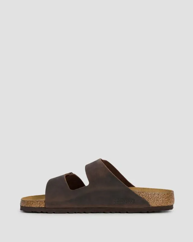 Brązowe klapki męskie Birkenstock Arizona Leoi Regular 52531-braun