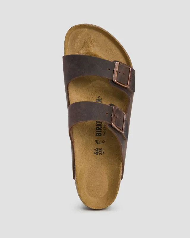 Brązowe klapki męskie Birkenstock Arizona Leoi Regular 52531-braun