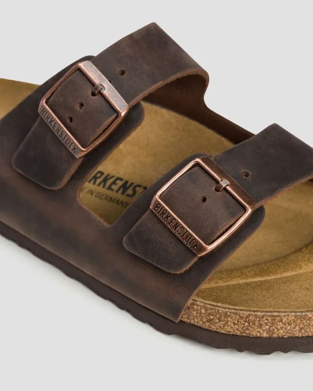 Brązowe klapki męskie Birkenstock Arizona Leoi Regular 52531-braun
