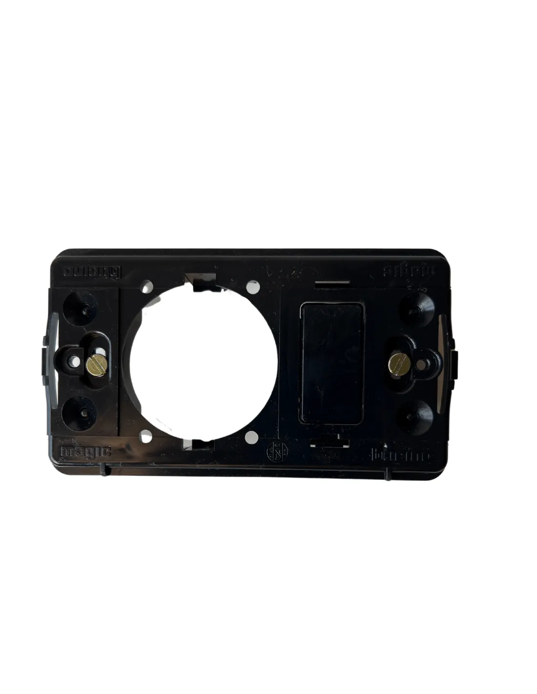 Bticino Magic 514R Supporto per presa Schuko Tedesca e 1 Modulo, Fissaggio con viti, Serie Civili, MADE IN ITALY