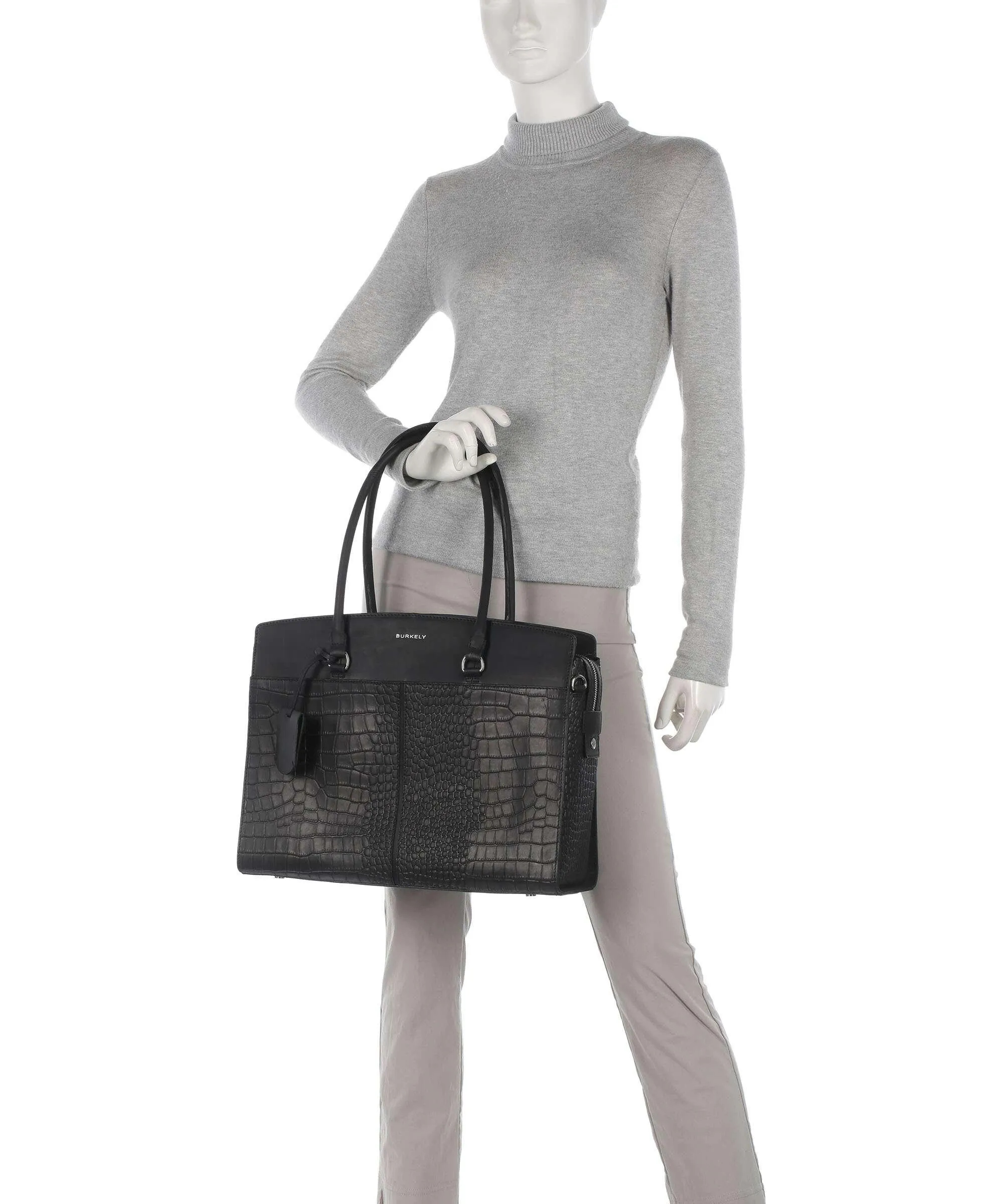  Burkely Cool Colbie Borsa shopper 15″ pelle in rilievo nero  