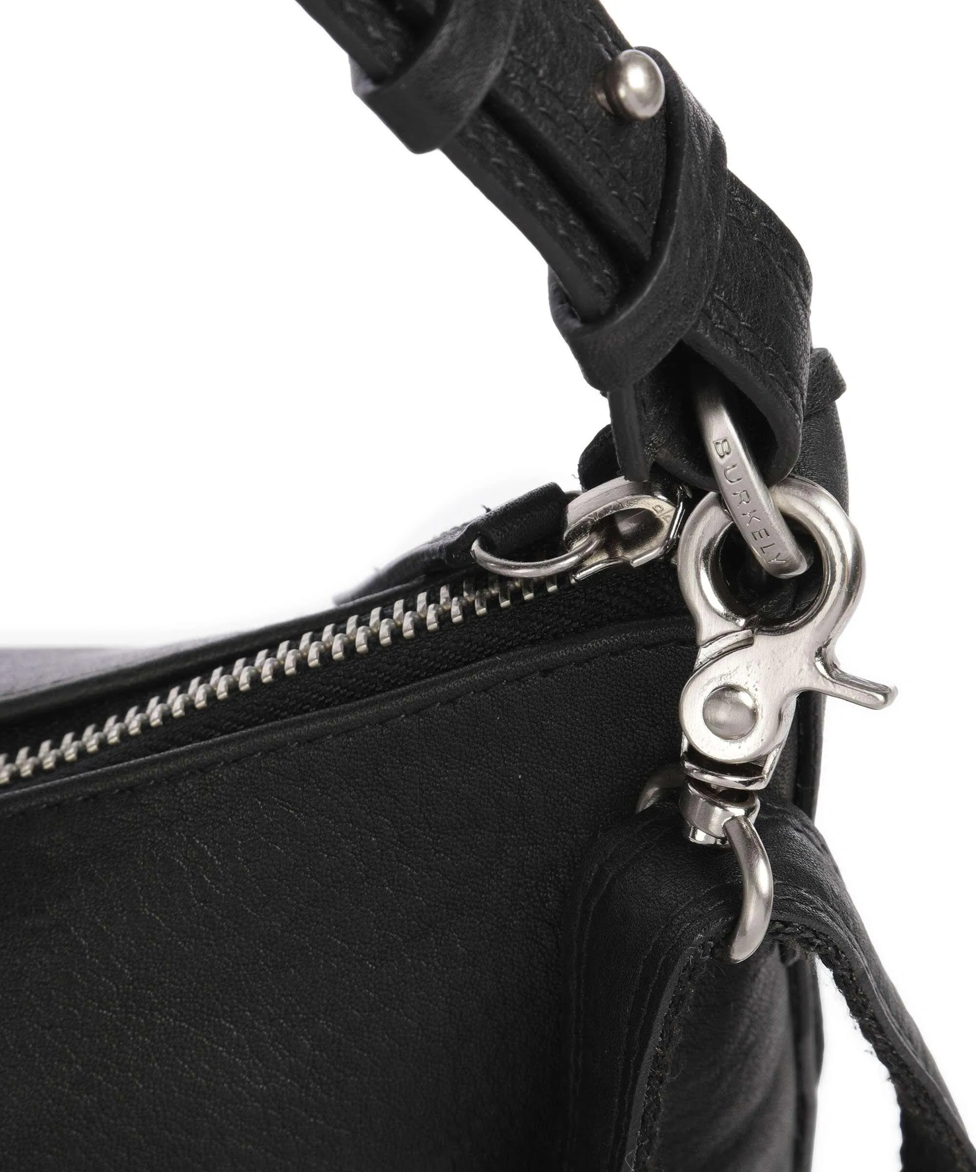  Burkely Soft Skylar Borsa hobo pelle granulata nero  