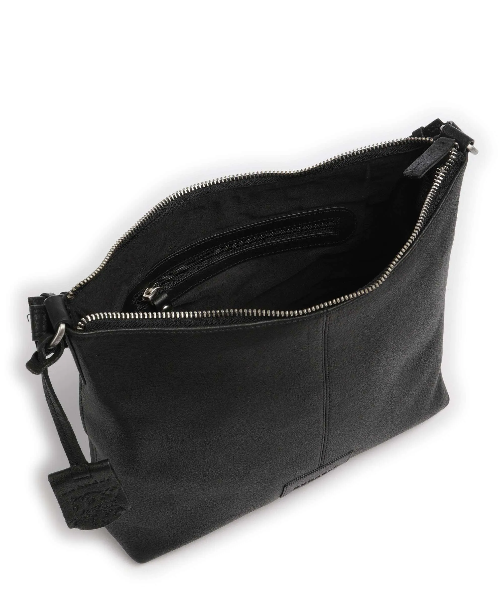  Burkely Soft Skylar Borsa hobo pelle granulata nero  