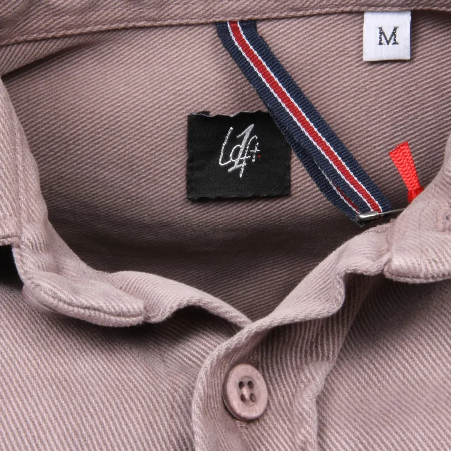 C3118  camicia uomo LOFT 1 manica lunga marrone chiaro shirt men