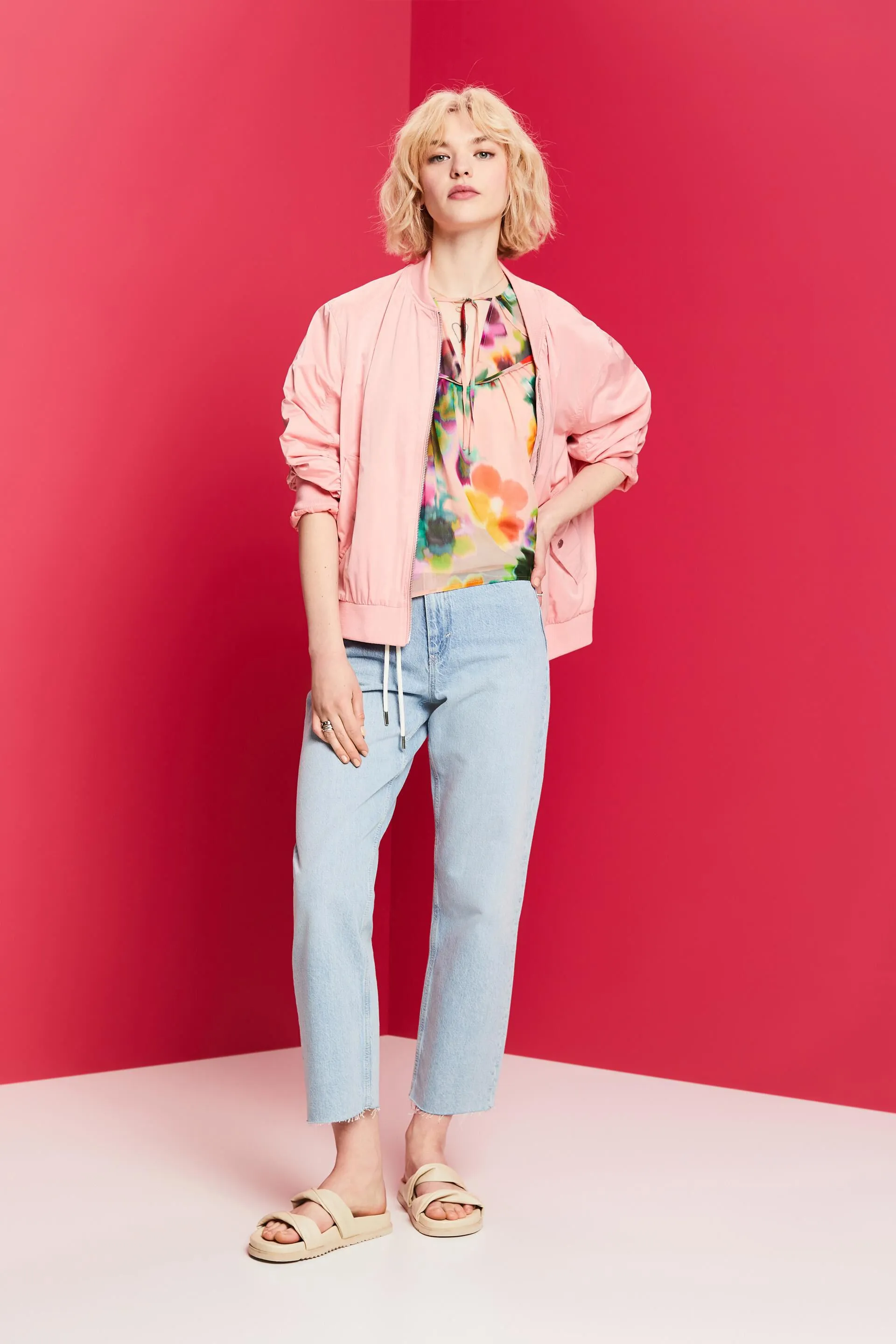 Camicetta in chiffon con stampa floreale