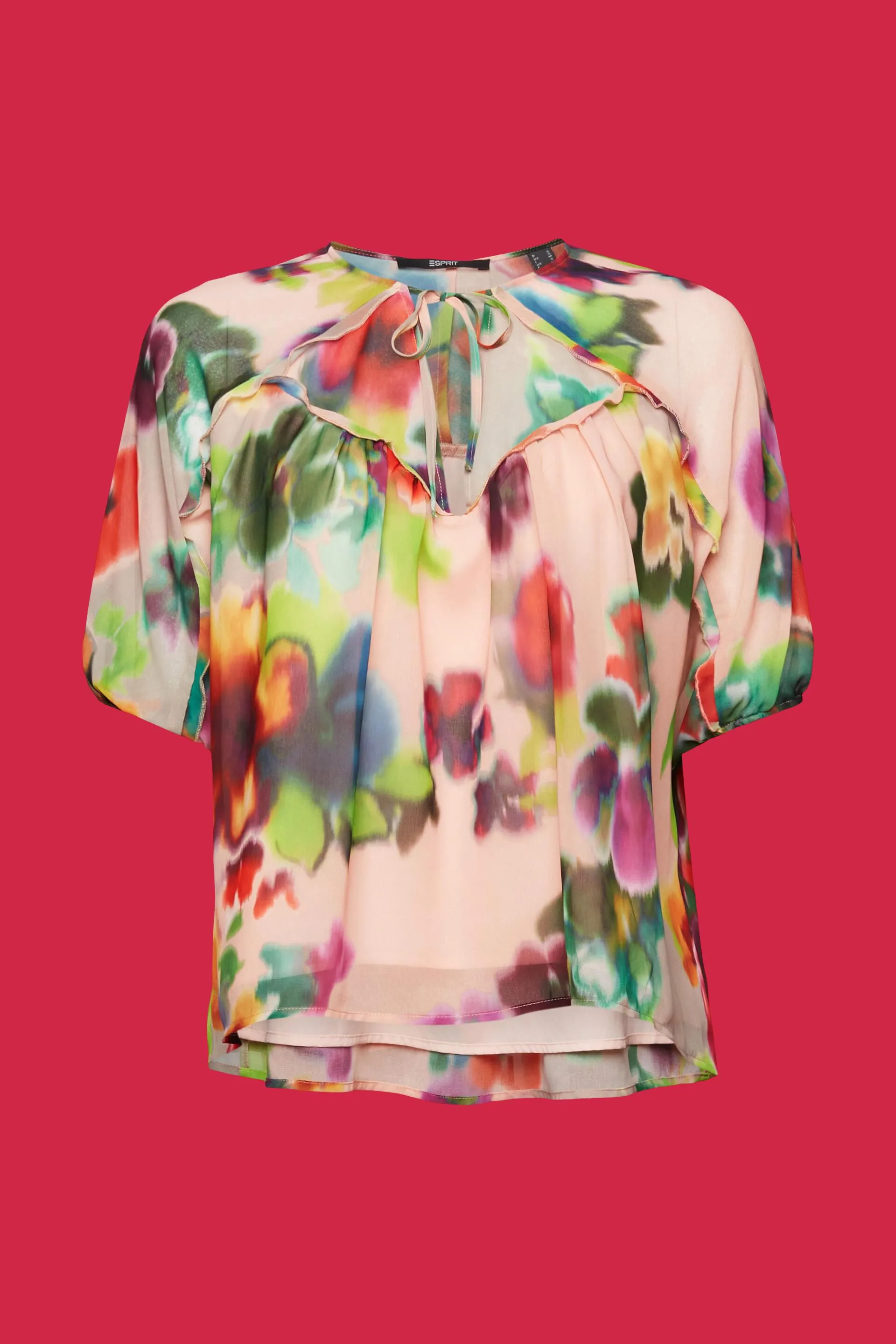 Camicetta in chiffon con stampa floreale