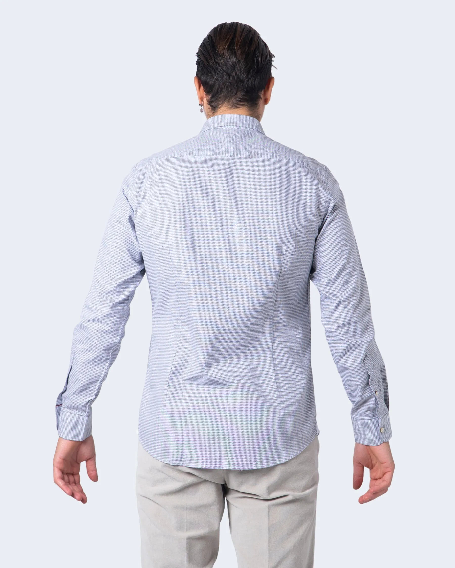 Camicia manica lunga Idra stampa fantasia Bianco