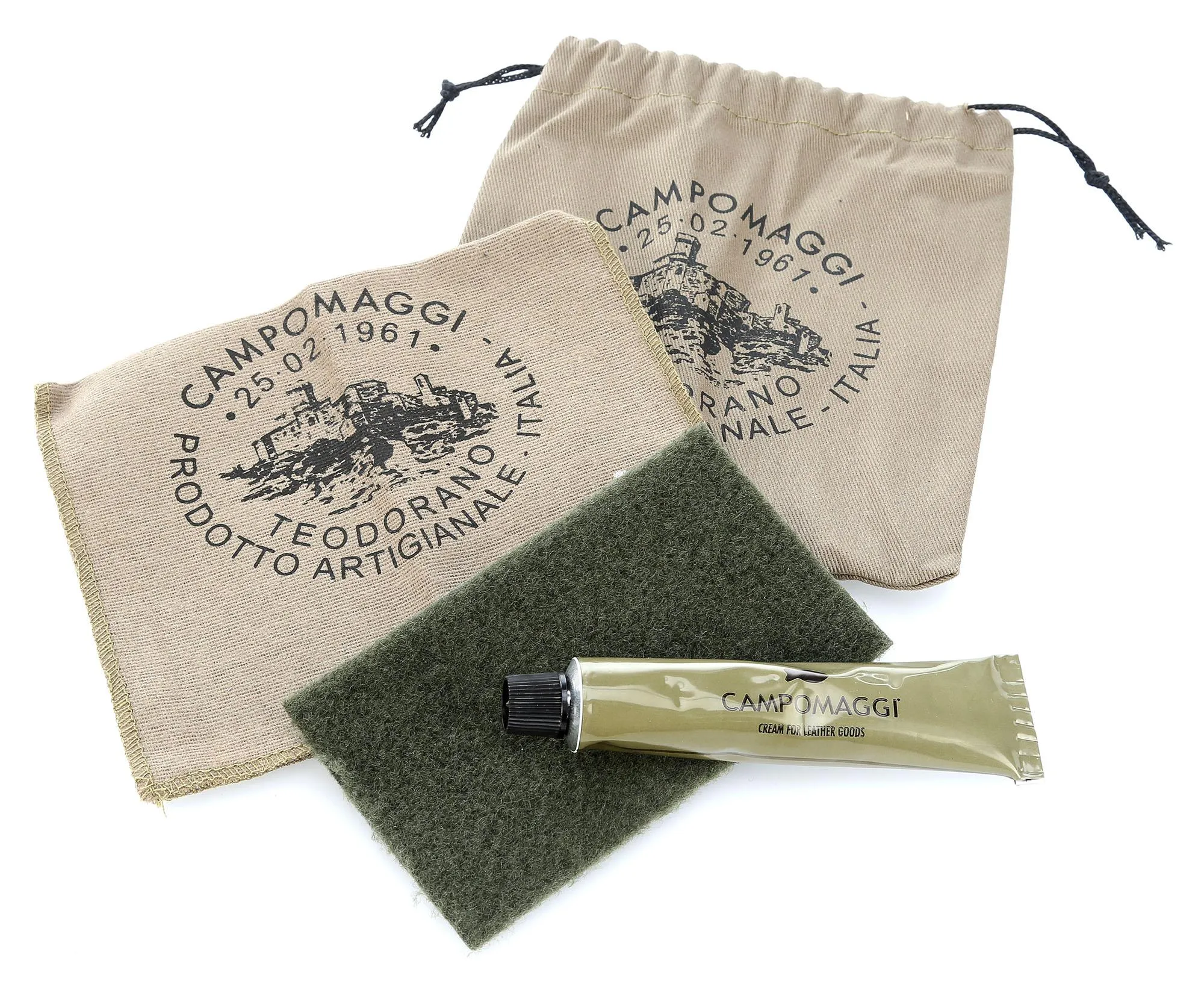  Campomaggi Borsa shopper pelle di vacchetta grana verde-oliva  