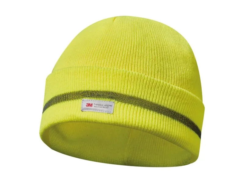 Cappello giallo con banda riflettente