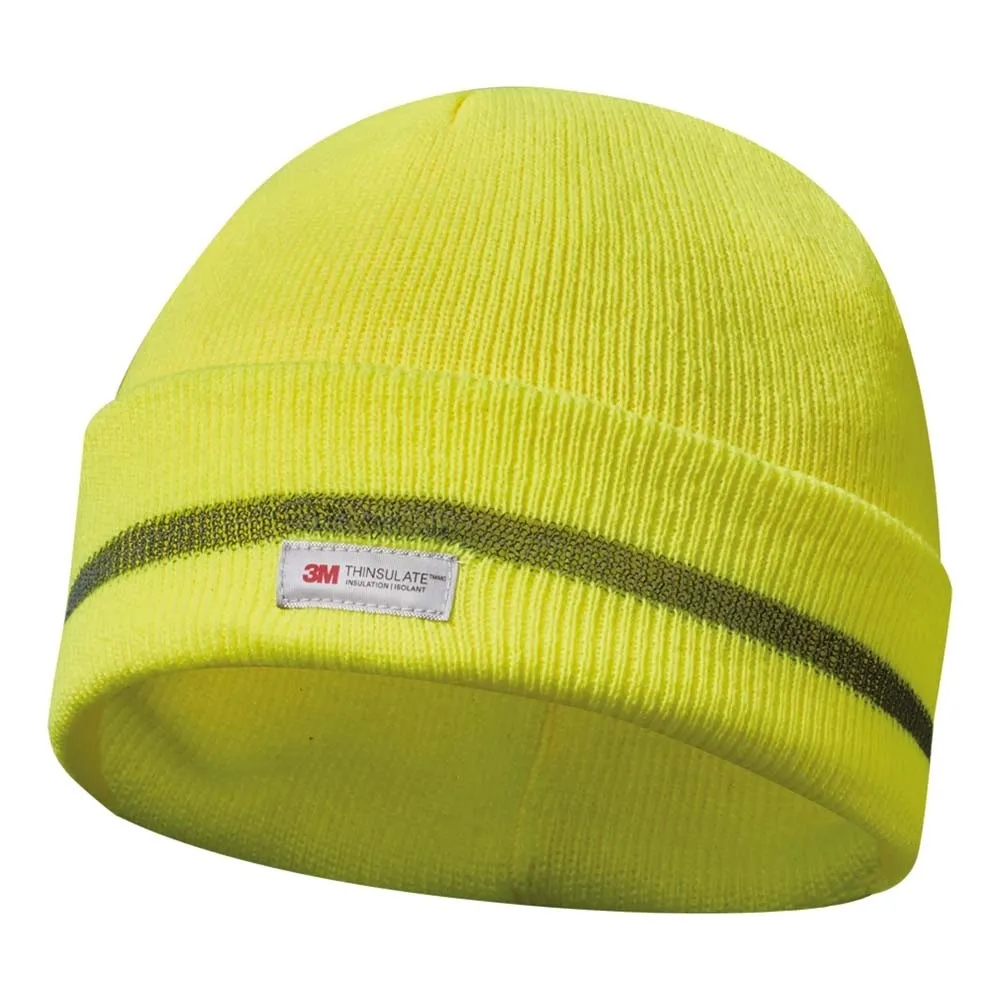 Cappello giallo con banda riflettente