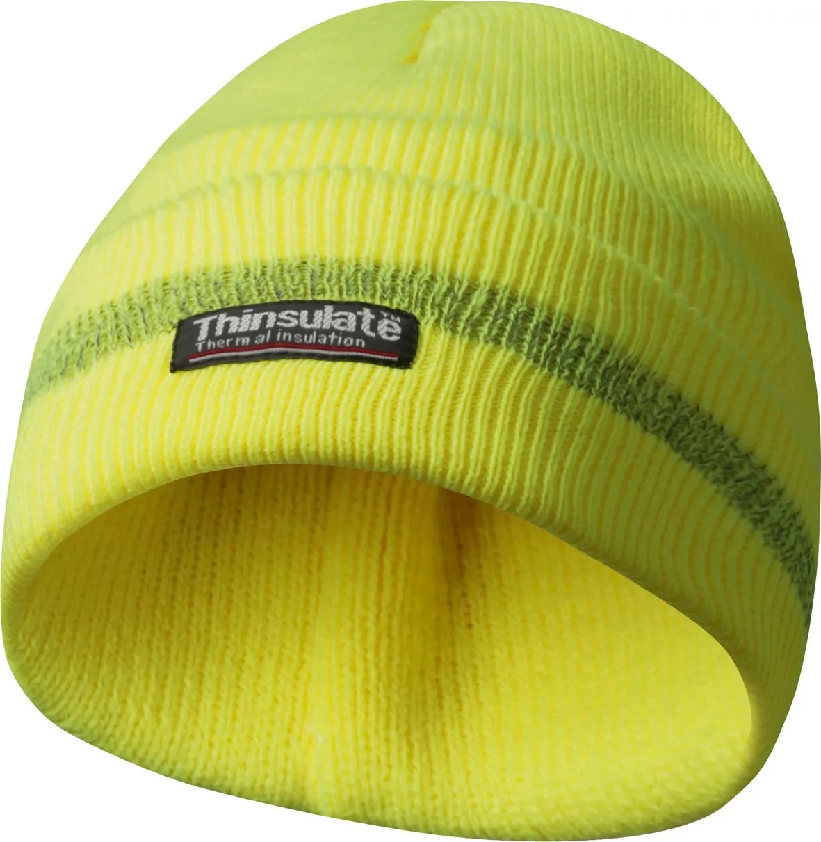 Cappello giallo con banda riflettente