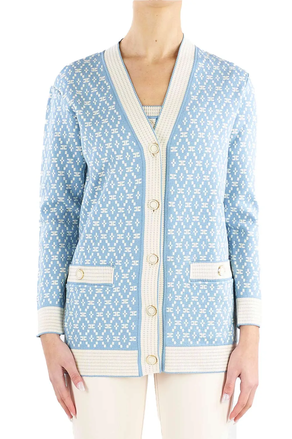 Cardigan Ampio Disegno Losanga