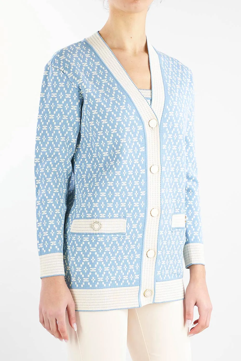 Cardigan Ampio Disegno Losanga