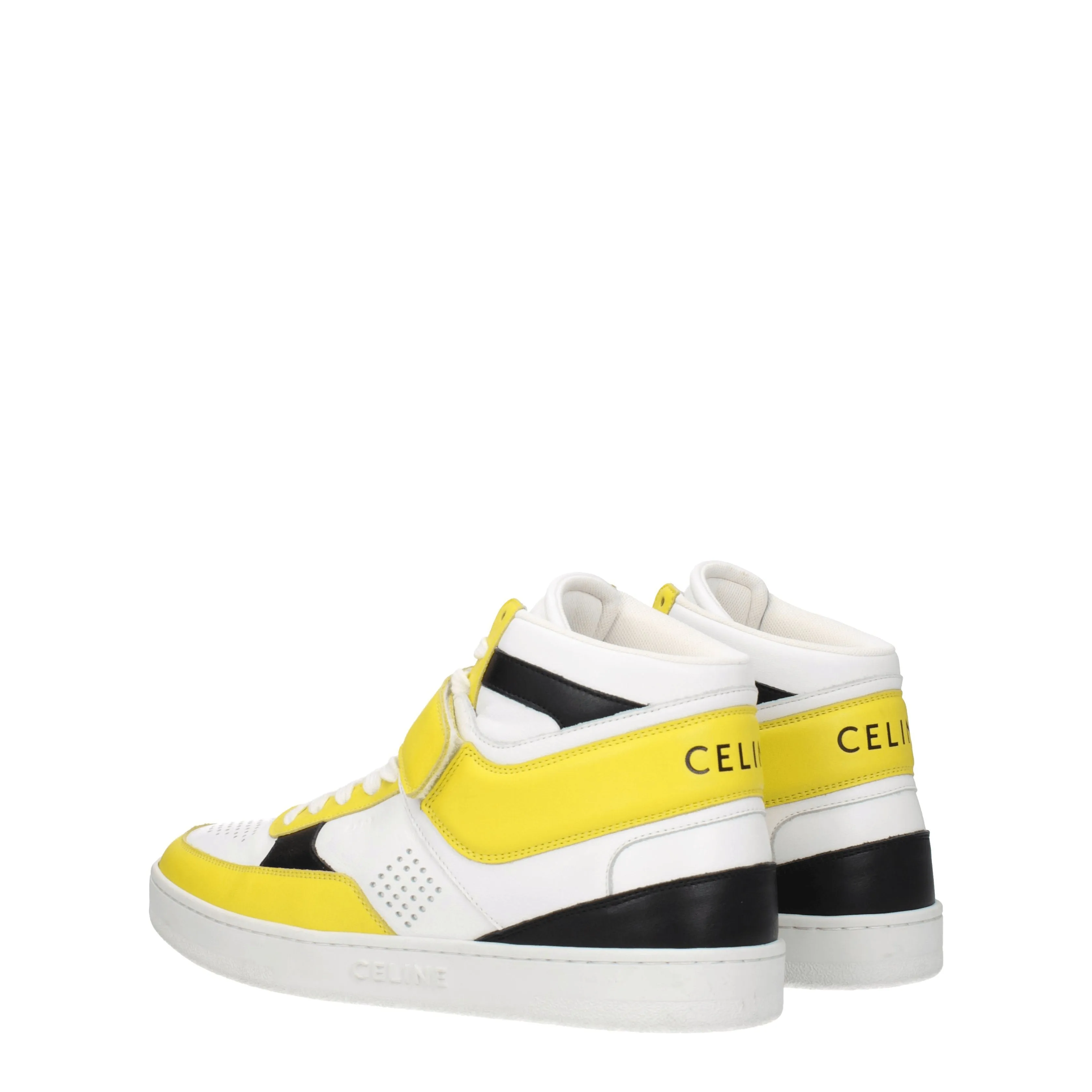 Celine Sneakers Uomo Pelle Bianco/Giallo