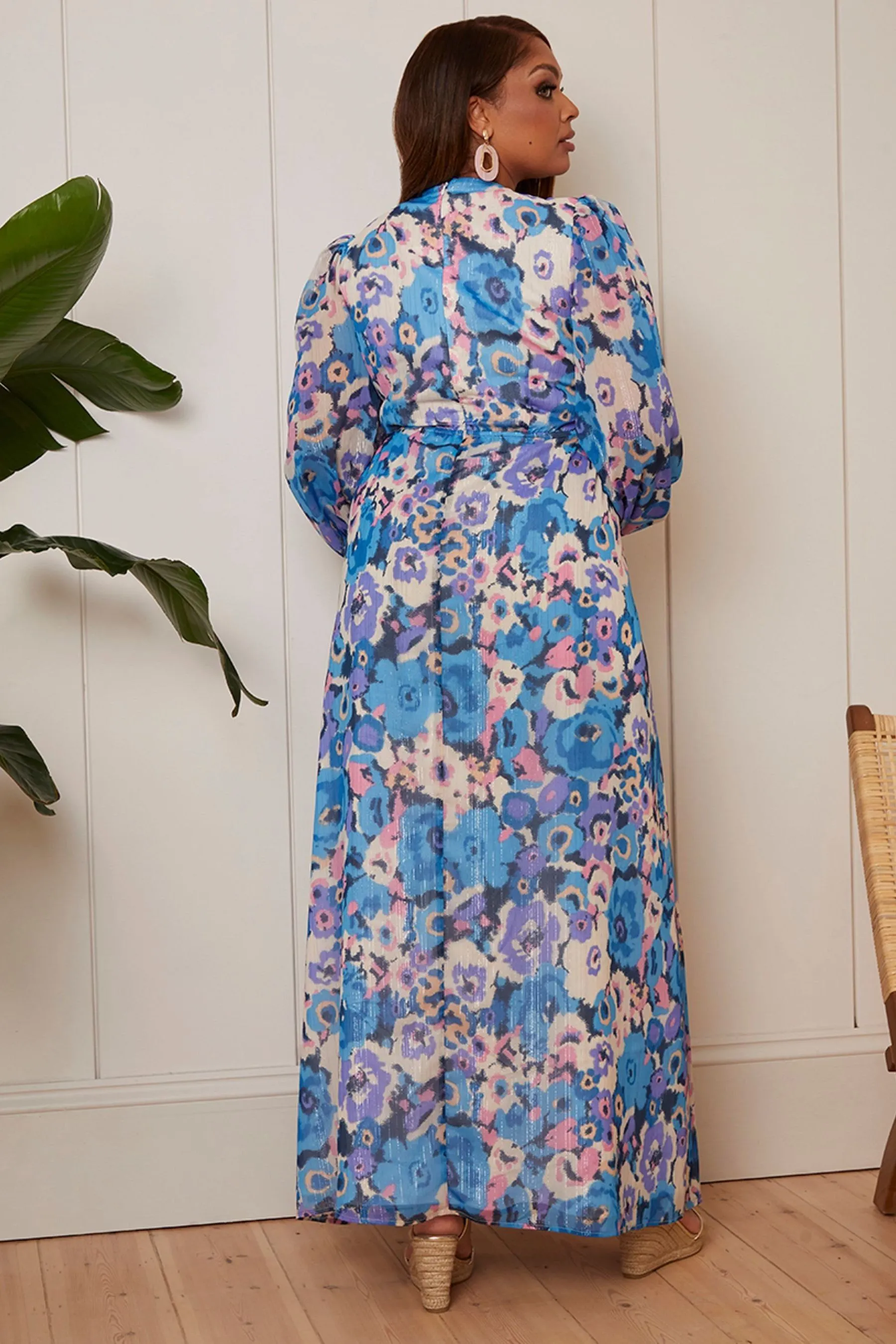 Chi Chi London - Manica lunga Floreale - Abito maxi con anello