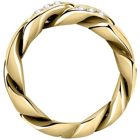 CHIARA FERRAGNI BRAND Anello Chain Chiara Ferragni gold con cristalli