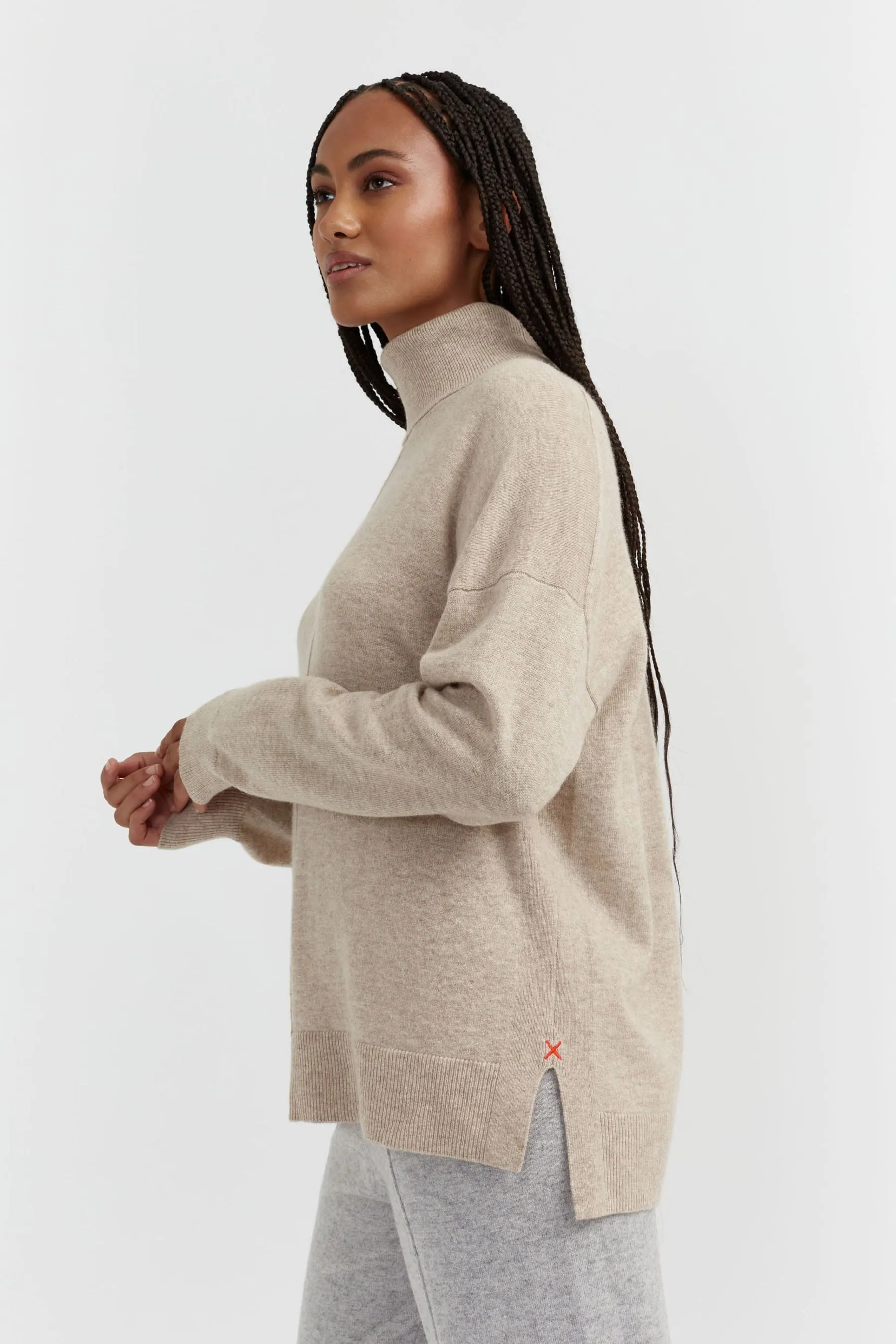 Chinti & Parker - Maglia comoda a collo alto in lana/cachemire    
