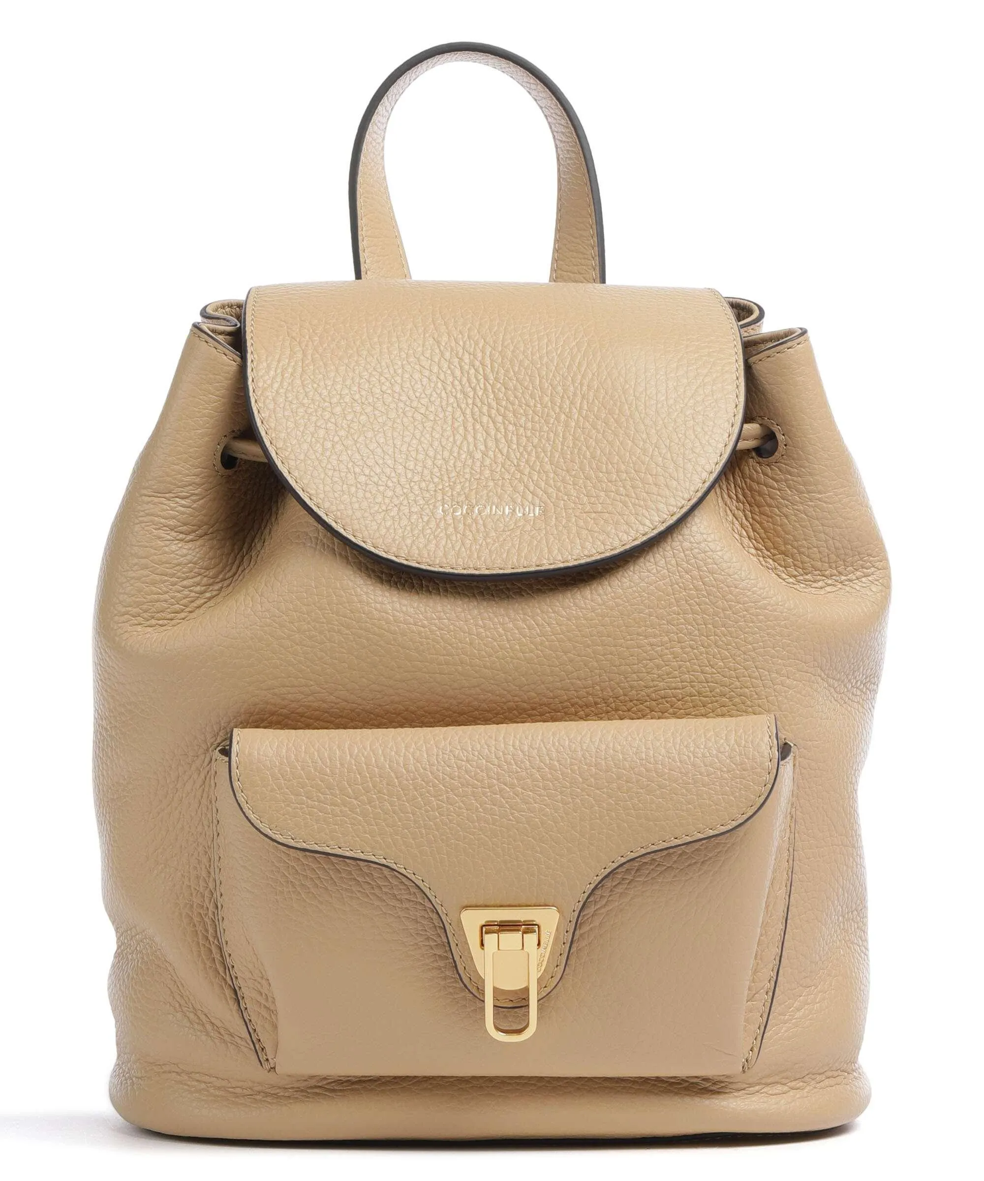  Coccinelle Beat Soft Zaino pelle di vacchetta grana beige  