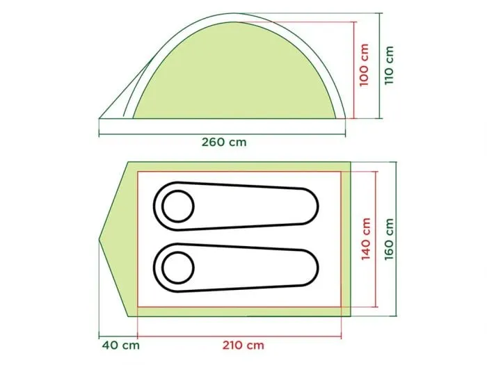 Coleman Darwin 2 tenda a igloo