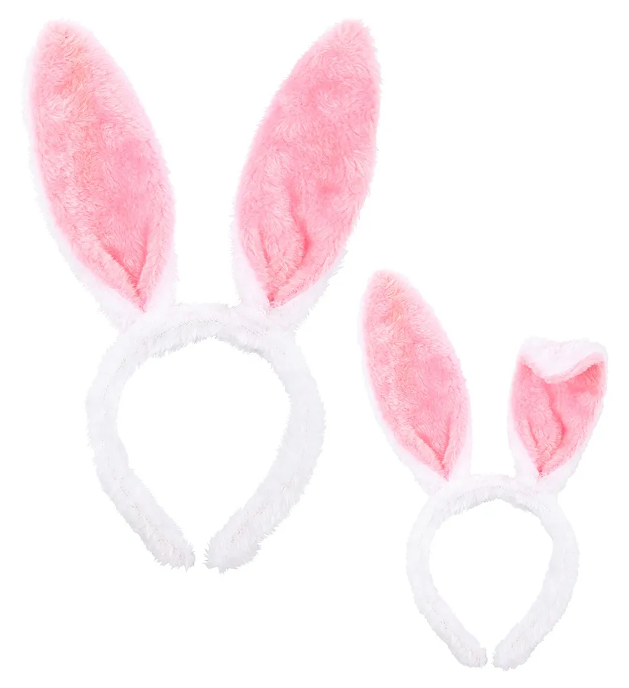 Coniglio peluche orecchie di coniglio rosa