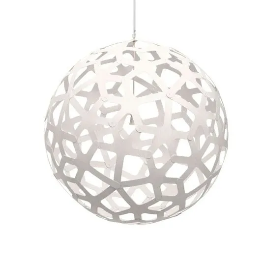 Coral Lampada a Sospensione Ø100 Bianco 2 Lati - David Trubridge | Acquista online