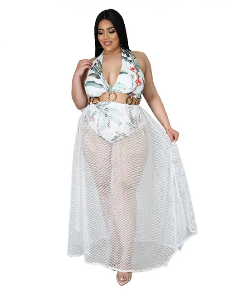 Cutubly See Through Mesh Fashion Dresses Nuovi maxi abiti per le donne Party Club Hollow Out Halter Scollo a V senza maniche Dre