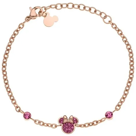 DISNEY Bracciale Disney Minnie in acciaio e cristalli 