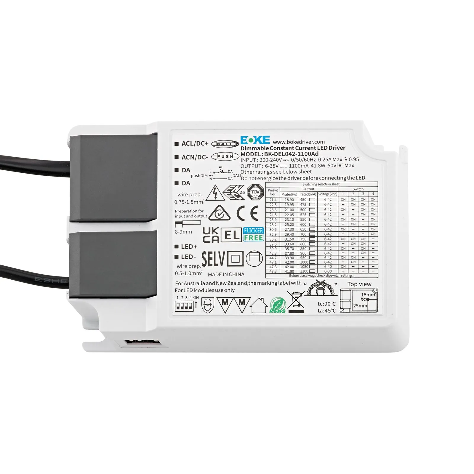 Driver LED Powerline Panel CC, Dali, 42 W, 450 - 1.100 mA
