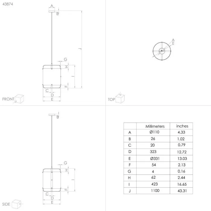 Eglo SURFLEET Lampadario a sospensione Marrone, Nero, 1-Luce