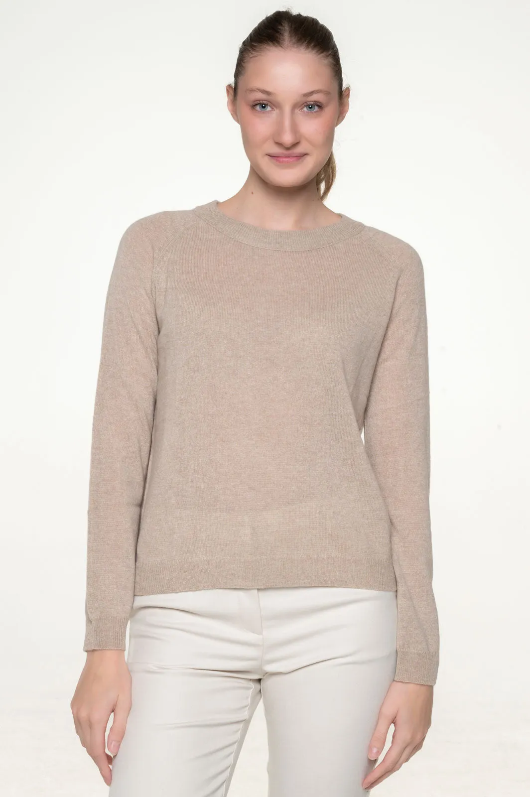  Elia Uomo Girocollo beige in puro cashmere elia  